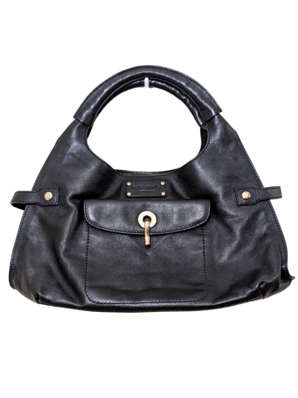 Kate Spade Stevie Kent Pebbled Black Leather Handbag